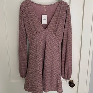 NWT Free People Long Sleeve Mini Dress